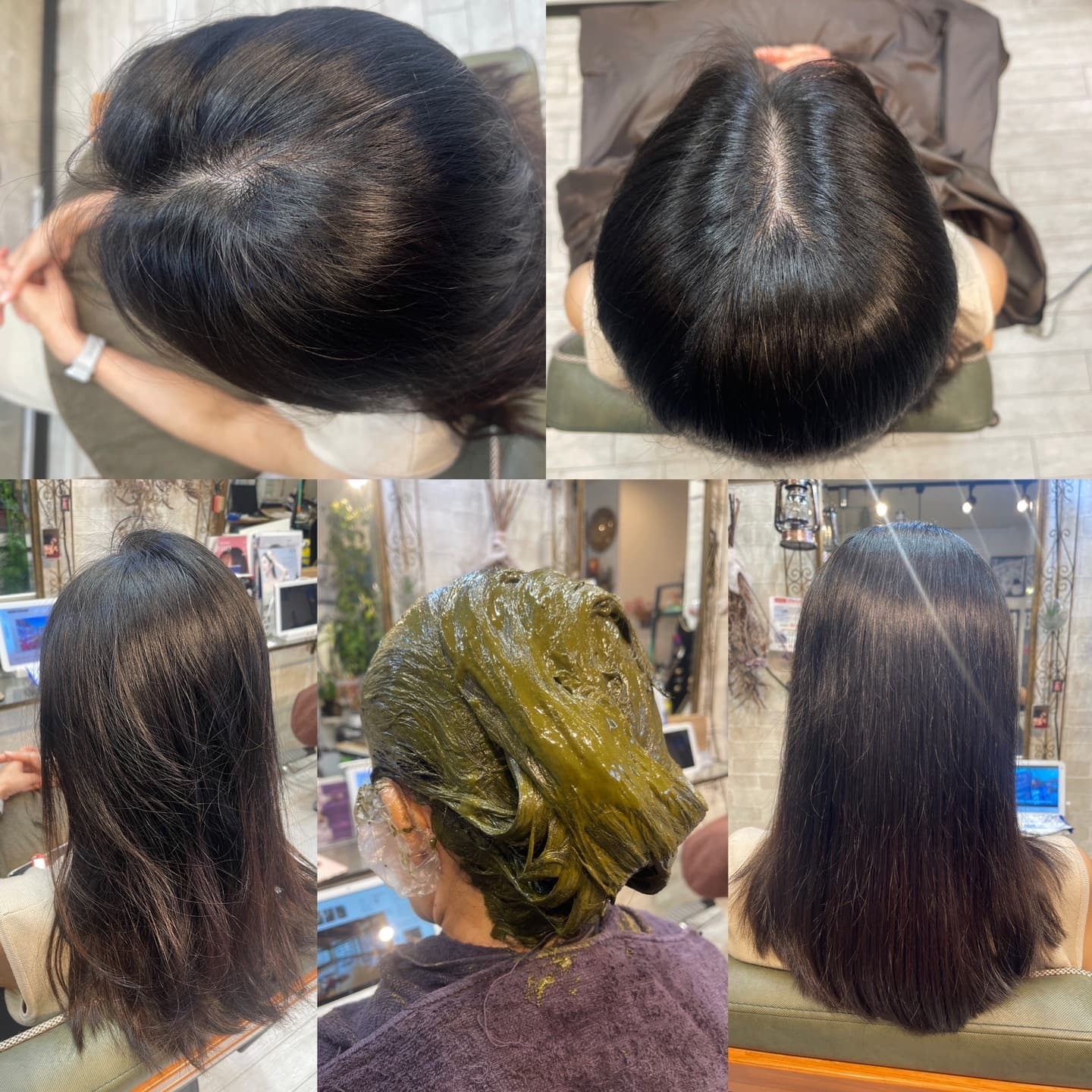 綾瀬の美容室LEMONadeの太陽と大地のヘナの施術事例