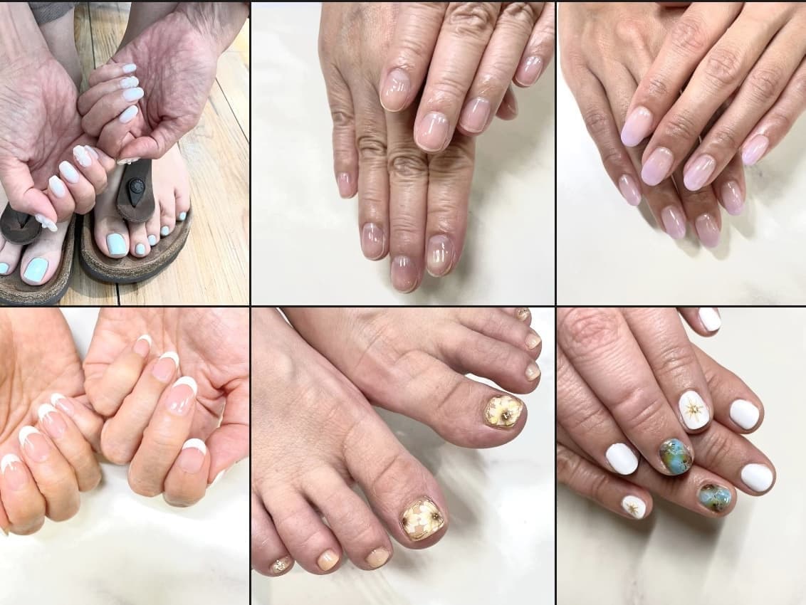 綾瀬のネイルサロンLEMONadeのネイル施術